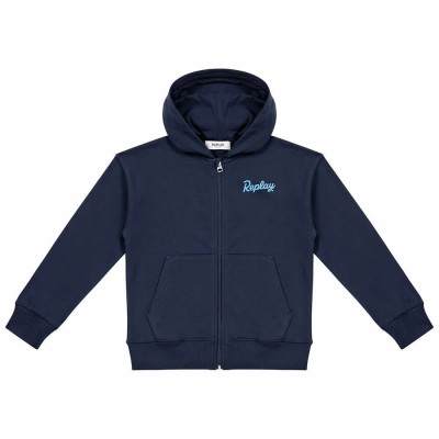 блуза,детски,блузи,replay,sb2728.051.24078,full,zip,sweatshirt,blue,(midnight,blue)