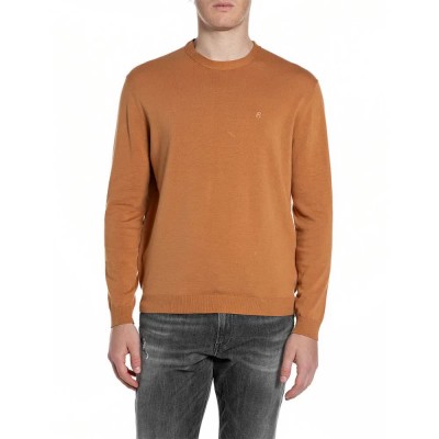 блуза,мъжки,пуловери,дамски,пуловери,replay,uk4703.000.g23726,sweater,brown,(sahara)