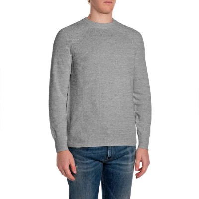 блуза,мъжки,пуловери,дамски,пуловери,replay,uk5160.000.g23774,short,sleeve,sweater,grey,(grey,melange)