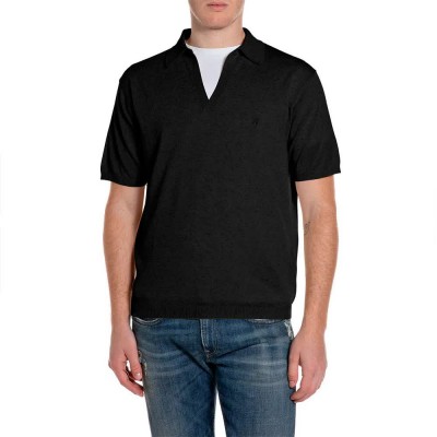 дамски,блузи,с,яка,мъжки,блузи,с,яка,replay,uk5157.000.g24024,short,sleeve,polo,black,(black)