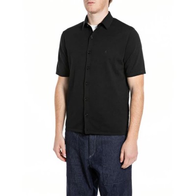 риза,с,къс,ръкав,дамски,ризи,мъжки,ризи,replay,uk5158.000.g23726,short,sleeve,shirt,black,(black)