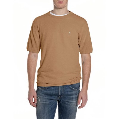 блуза,мъжки,пуловери,дамски,пуловери,replay,uk5164.000.g24028,short,sleeve,sweater,brown,(dry,leaf)