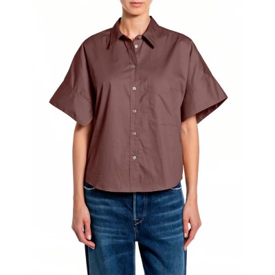 риза,с,къс,ръкав,дамски,ризи,мъжки,ризи,replay,w2379,.000.85482,short,sleeve,shirt,purple,(pepper,corn)