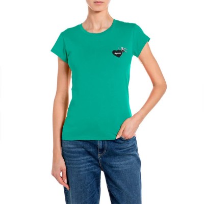 тениска,мъжки,тениски,дамски,тениски,replay,w3397g.000.20994,short,sleeve,t,shirt,green,(green)