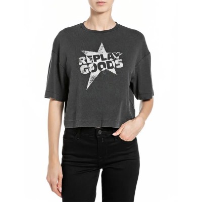 тениска,мъжки,тениски,дамски,тениски,replay,w3410e.000.23995a,short,sleeve,t,shirt,grey,(blackboard)