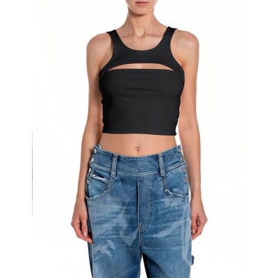 потник,дамски,топове,replay,w3489,.000.23993,sleeveless,top,black,(black)