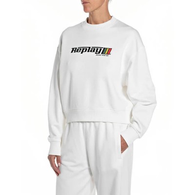 блуза,дамски,блузи,replay,w3461f.000.23802,sweatshirt,white,(natural,white)