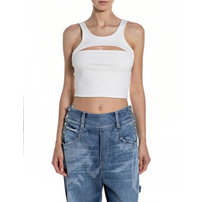 потник,дамски,топове,replay,w3489,.000.23993,sleeveless,top,white,(natural,white)