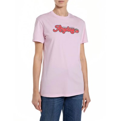 тениска,мъжки,тениски,дамски,тениски,replay,w3566n.000.22658e,short,sleeve,t,shirt,pink,(flamingo,pink)