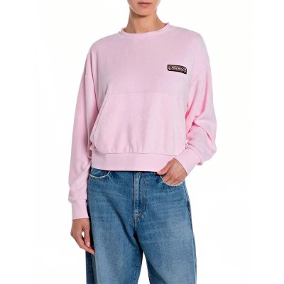 блуза,дамски,блузи,replay,w3801,.000.24008,sweatshirt,pink,(flamingo,pink)