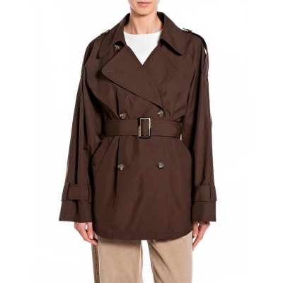 палто,мъжки,якета,replay,w7932,.000.85136,trench,coat,brown,(coffee)