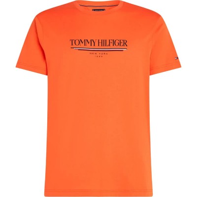 тениска,мъжки,тениски,дамски,тениски,tommy,hilfiger,brand,love,short,sleeve,t,shirt,orange,(brilliant,orange)