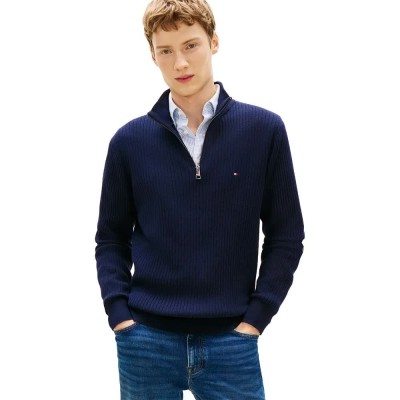 блуза,мъжки,пуловери,tommy,hilfiger,mw0mw40448,half,zip,sweater,blue,(desert,sky)