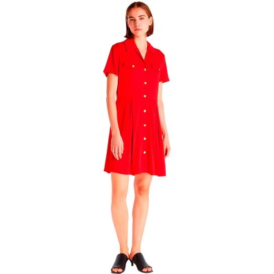 рокля,дамски,поли,и,рокли,tommy,hilfiger,ww0ww45819,short,sleeve,short,dress,red,(medium,red)