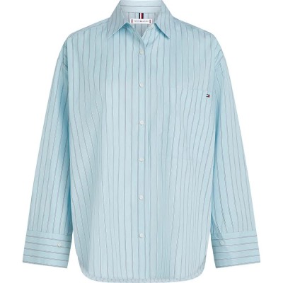 риза,с,дълъг,ръкав,дамски,ризи,tommy,hilfiger,ww0ww45892,long,sleeve,shirt,blue,(textured,thin,stripe,breezy,blue)