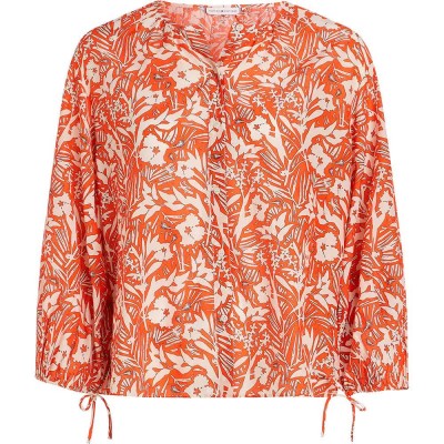 дамски,блузи,tommy,hilfiger,ww0ww45898,long,sleeve,blouse,orange,(tropical,floral,brilliant,orange)
