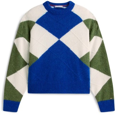 блуза,дамски,пуловери,дамски,плетени,дрехи,tommy,hilfiger,ww0ww47464,sweater,multicolor,(argyle,cobalt,deep,evergreen)