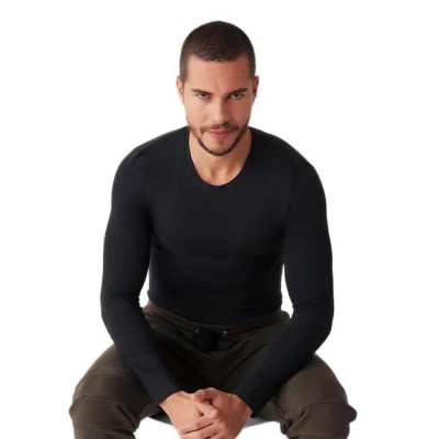 тениска,мъжки,тениски,дамски,тениски,cotonella,gu012,long,sleeve,t,shirt,black,(black)