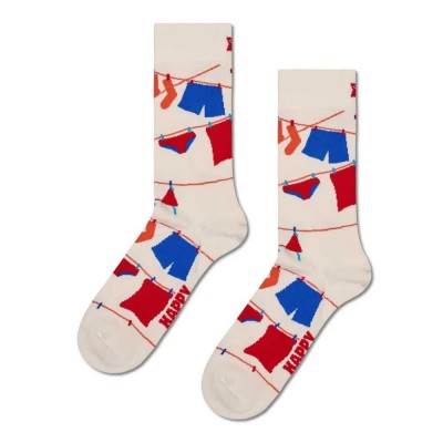 чорапи,мъжки,чорапи,дамски,чорапи,happy,socks,clothesline,crew,socks,white,(white)