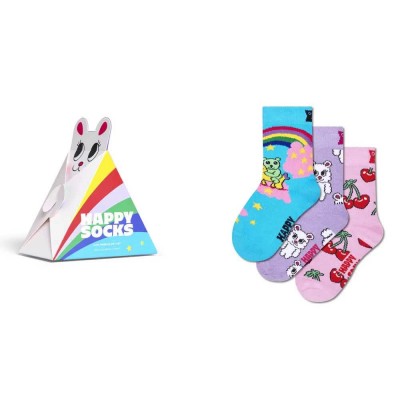 чорапи,мъжки,чорапи,дамски,чорапи,happy,socks,dreamworlds,gift,set,crew,socks,3,pairs,multicolor,(white)
