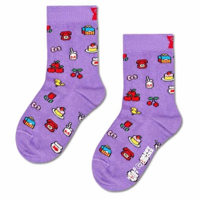 детски,чорапи,мъжки,чорапи,дамски,чорапи,happy,socks,kids,hello,kitty,snacks,crew,socks,purple,(purple)