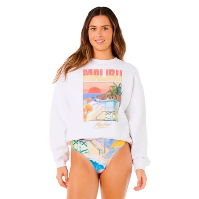 блуза,дамски,блузи,rip,curl,hayley,o,o,s,drop,shldr,crew,sweatshirt,white,(optical,white)