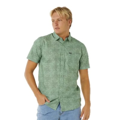 риза,с,къс,ръкав,дамски,ризи,мъжки,ризи,rip,curl,hypno,micro,short,sleeve,shirt,green,(aloe)