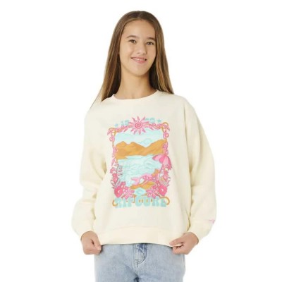 блуза,детски,блузи,rip,curl,sunshine,squad,crew,sweatshirt,beige,(bone)