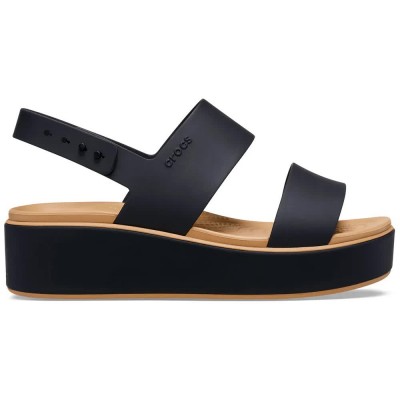 сандали,на,платформа,дамски,сандали,и,чехли,crocs,brooklyn,matte,wrap,low,wedge,sandals,golden,(black,cashew)