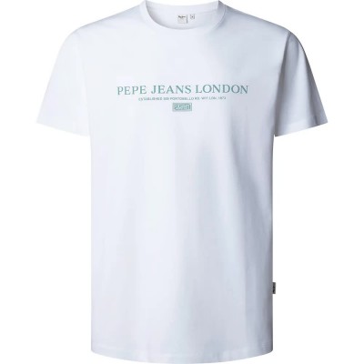 тениска,мъжки,тениски,дамски,тениски,pepe,jeans,summer,seasonal,logo,t,shirt,white,(white)
