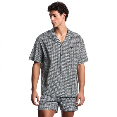 риза,с,къс,ръкав,дамски,ризи,мъжки,ризи,emporio,armani,em000593,af20439,short,sleeve,shirt,grey,(sticks,white)