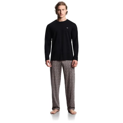 пижама,мъжки,пижами,emporio,armani,em000611,af18885,pyjama,black,(black,iron,check)