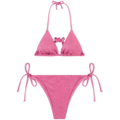 дамски,бански,костюми,emporio,armani,ew000786,af20241,triangle,bikini,pink,(pink,monstera)