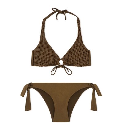 дамски,бански,костюми,emporio,armani,ew003378,af20250,triangle,bikini,brown,(dark,olive)