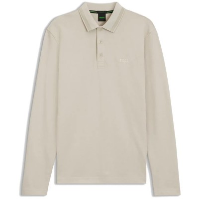 дамски,блузи,с,яка,мъжки,блузи,с,яка,boss,plisy,10266738,green,long,sleeve,polo,beige,(light,beige)