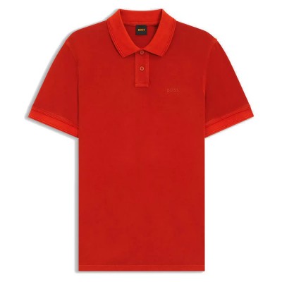 дамски,блузи,с,яка,мъжки,блузи,с,яка,boss,prime,short,sleeve,polo,red,(open,orange)