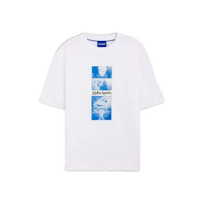 тениска,мъжки,тениски,дамски,тениски,hugo,nuley,10272987,blue,t,shirt,white,(white)