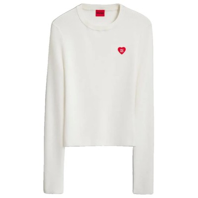 блуза,дамски,блузи,hugo,sarpha,10276426,red,sweatshirt,white,(open,white)