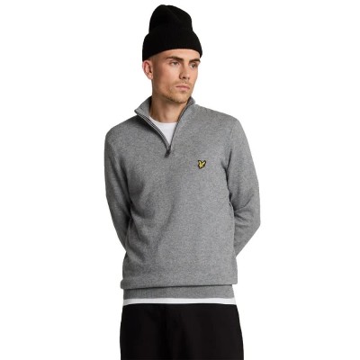 блуза,мъжки,пуловери,lyle,&,scott,kn2112vc,sweater,grey,(mid,grey,marl)