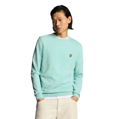 блуза,мъжки,пуловери,lyle,&,scott,kn2136v,sweater,green,blue,(future,blue)