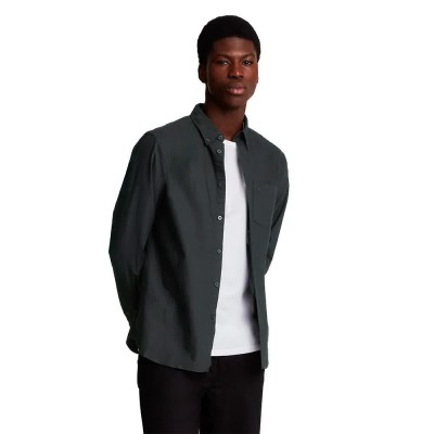 риза,с,дълъг,ръкав,мъжки,ризи,lyle,&,scott,plain,long,sleeve,shirt,black,(jet,black)
