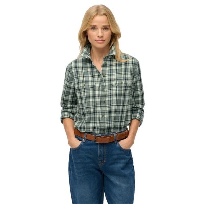 карирана,риза,дамски,ризи,мъжки,ризи,superdry,lumberjack,check,flannel,shirt,green,(green,check)