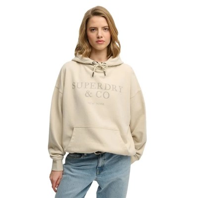 суичър,дамски,блузи,superdry,luxe,casual,relaxed,hoodie,beige,(peyote,beige)
