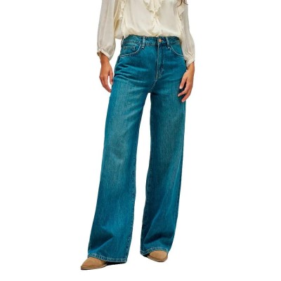 дънки,мъжки,панталони,дамски,панталони,salsa,jeans,21010926,wide,leg,jeans,blue,(greencast)