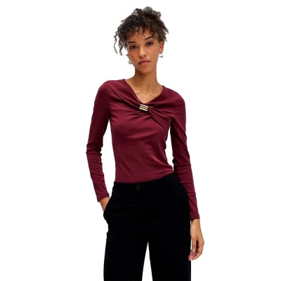 блуза,дамски,пуловери,дамски,плетени,дрехи,salsa,jeans,21011161,sweater,purple,(dark,red,v1)