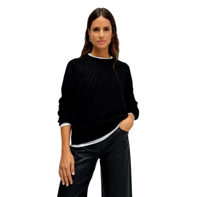 блуза,дамски,пуловери,дамски,плетени,дрехи,salsa,jeans,21011168,sweater,black,(black)