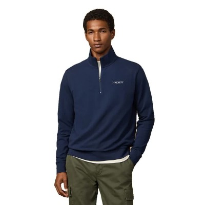блуза,мъжки,пуловери,hackett,heritage,ess,pique,half,zip,sweatshirt,blue,(old,navy)