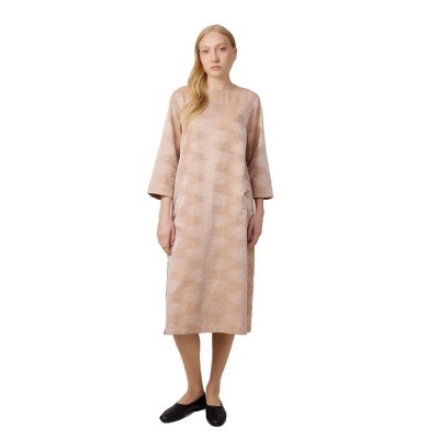 рокля,дамски,поли,и,рокли,makia,josie,3,4,sleeve,midi,dress,beige,brown,(mocha)