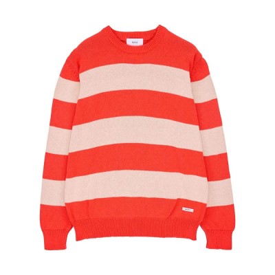 блуза,мъжки,пуловери,дамски,пуловери,makia,orson,knit,sweater,red,(red,off,white)
