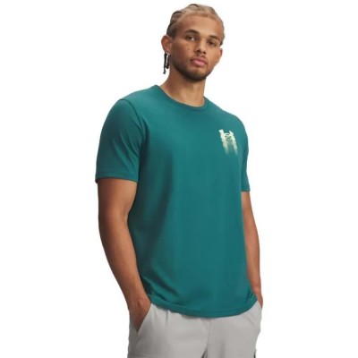 тениска,мъжки,тениски,дамски,тениски,under,armour,blur,logo,short,sleeve,t,shirt,green,(green)